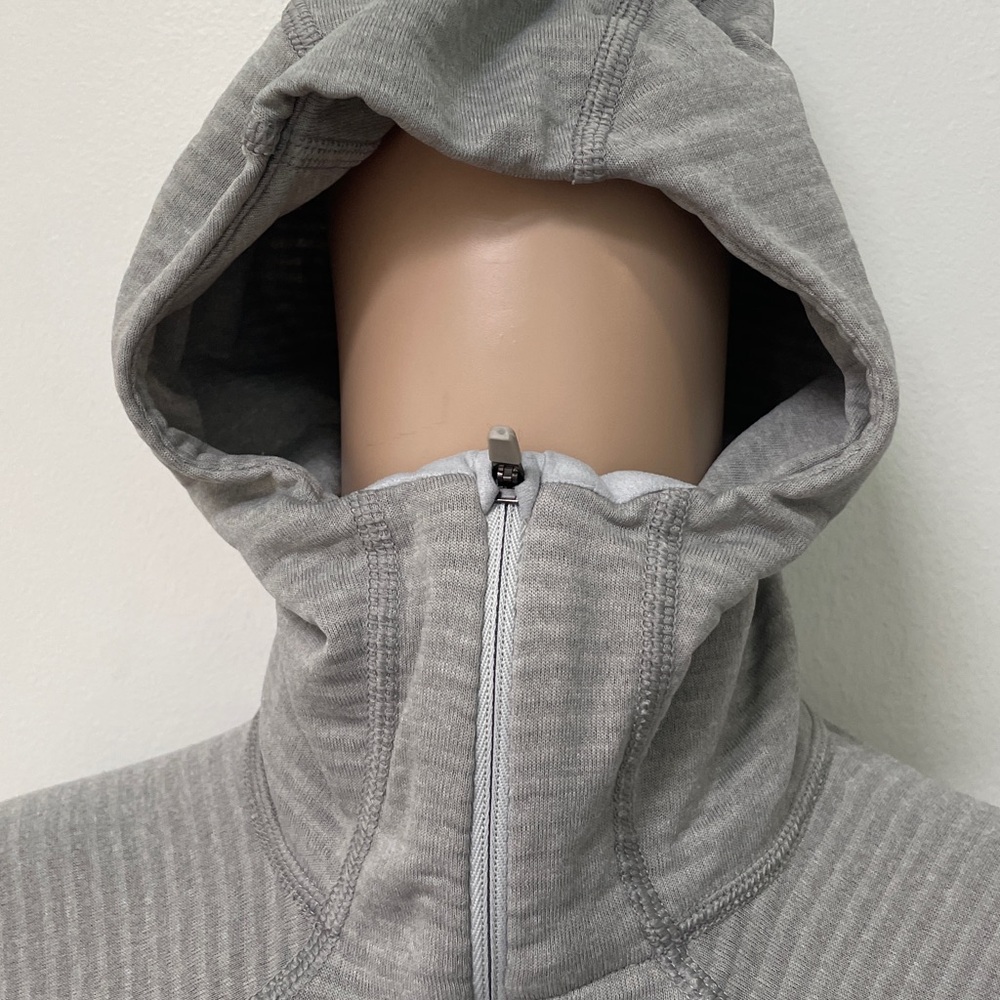 Patagonia Capilene® 4 Expedition Weight 1/4-Zip Gray Hoody Size Medium - Picture 5 of 9
